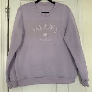 Lavender Miami Crewneck